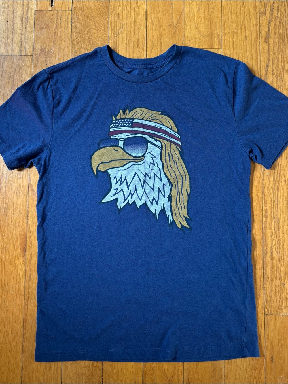 Tipsy Elves Navy Graphic Eagle Crew Neck T-Shirt Small